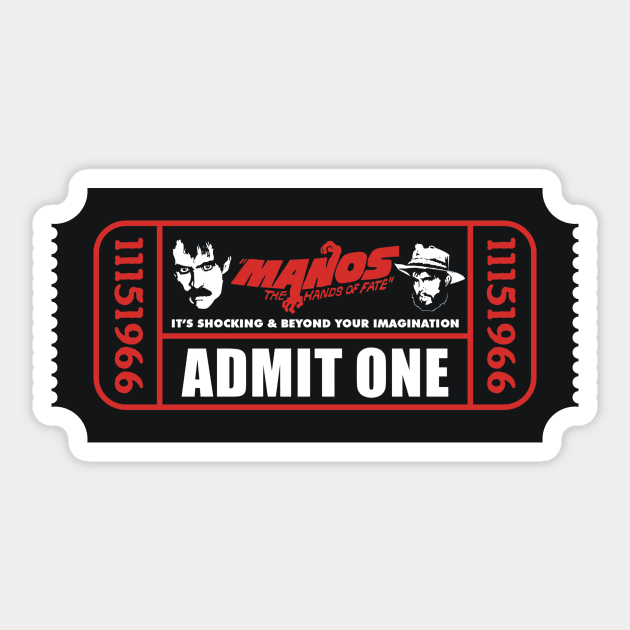 Manos Movie Ticket Sticker by Movie Vigilante